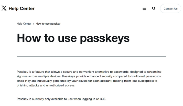 湖南苹果维修店铺分享iOS用户如何通过通行密钥(Passkey)登录 