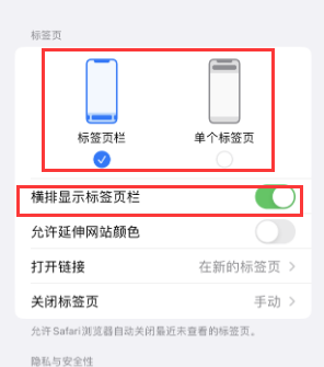 湖南iPhone授权维修分享Safari浏览器如何切换标签栏位置 